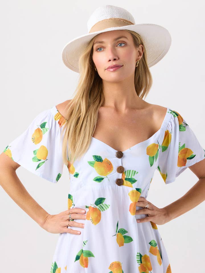 Limoncello White Sail Away Mini Dress for wholesale on Faire4