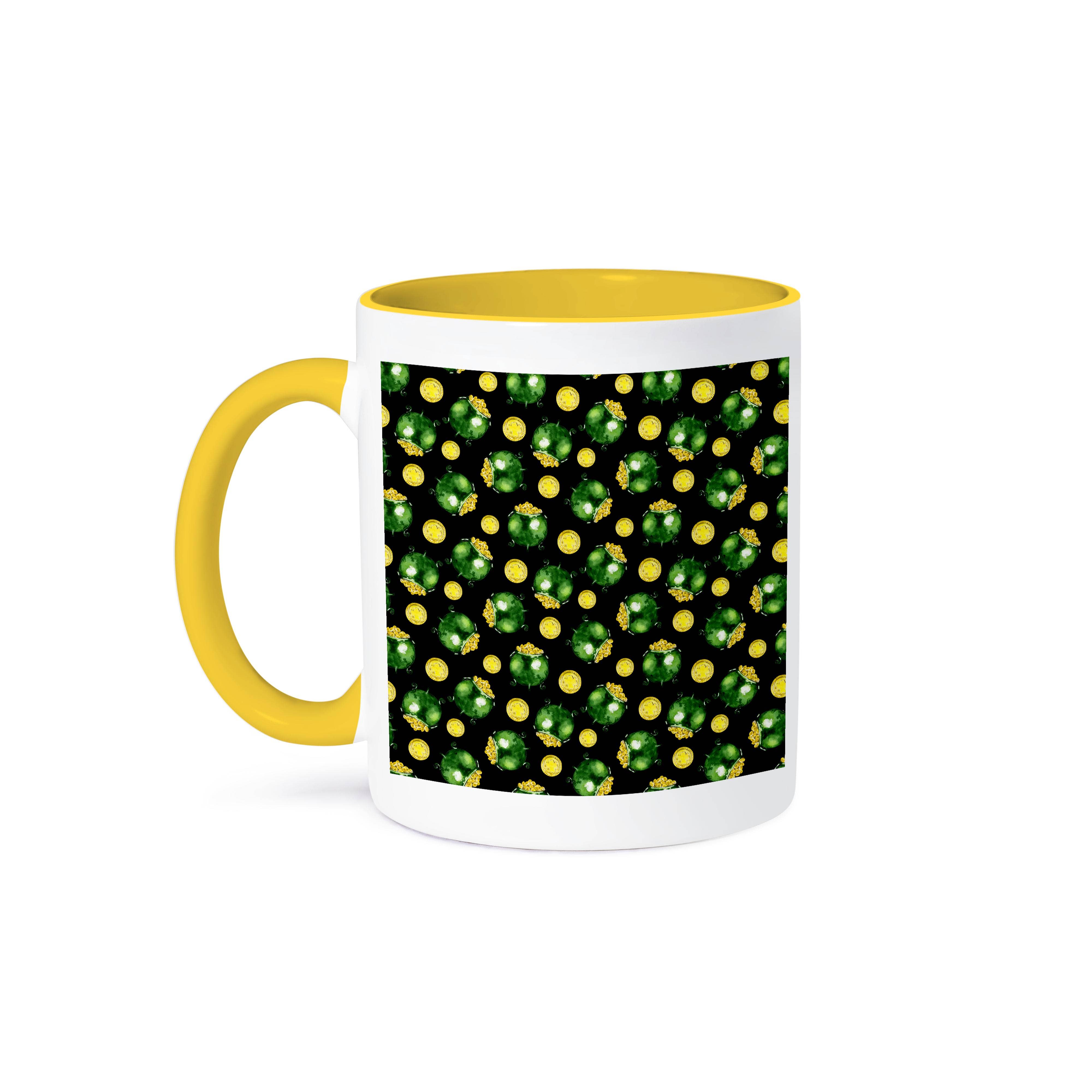 3dRose – wholesale Coffee mug – 3dRose, St Patricks Day Image Of Watercolor Green Pots Of Coins Pattern, Mug0