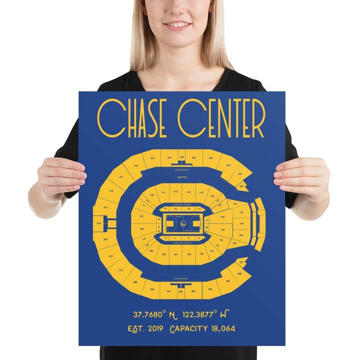 Golden State Warriors Chase Center Stadium Poster Print for wholesale by Stadium Prints by BTB