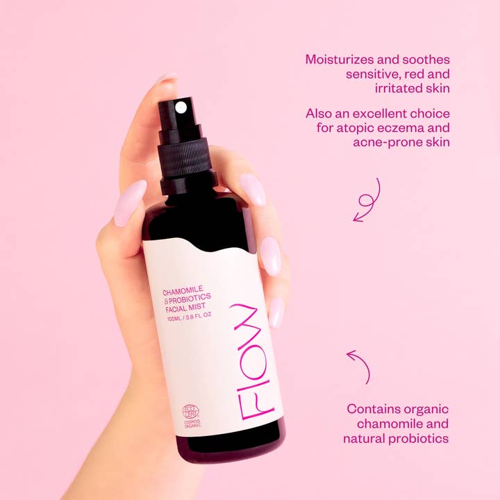 Flow Cosmetics - Wholesale Face & Body Mist/Water - Chamomile & Probiotics Facial Mist Cosmos Organic1