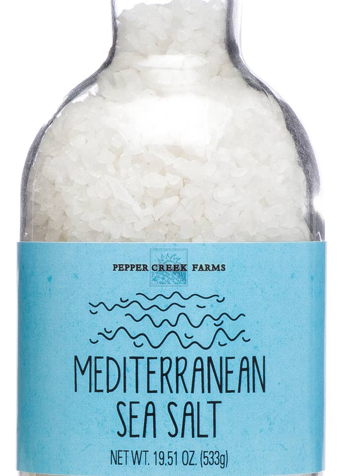 Frasco Stout de Sal Marinho Mediterrâneo 19,51 Oz. por atacado de Pepper Creek Farms