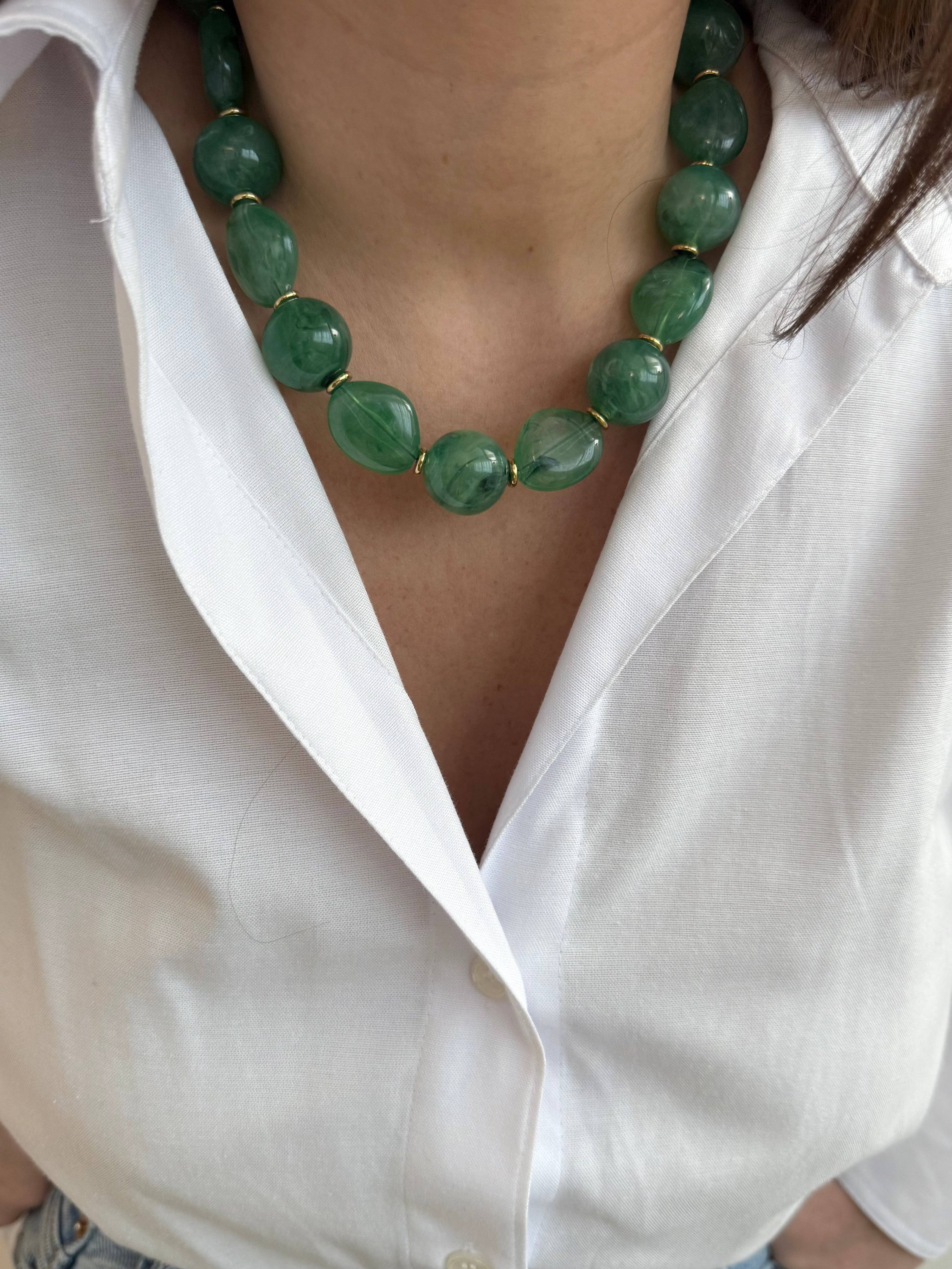 A.B. Paris - Wholesale Beaded/Pearl Necklace - Bali resin necklace - several colors available9