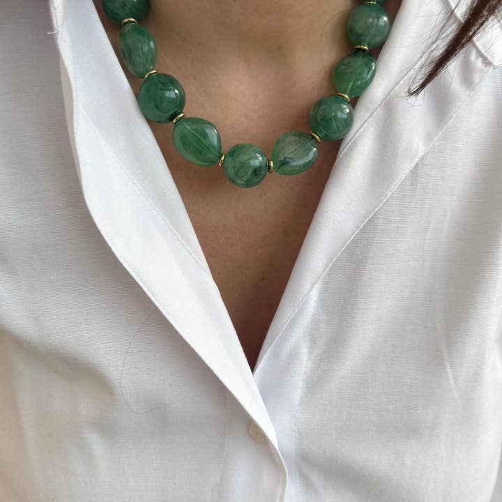 A.B. Paris - Wholesale Beaded/Pearl Necklace - Bali resin necklace - several colors available9