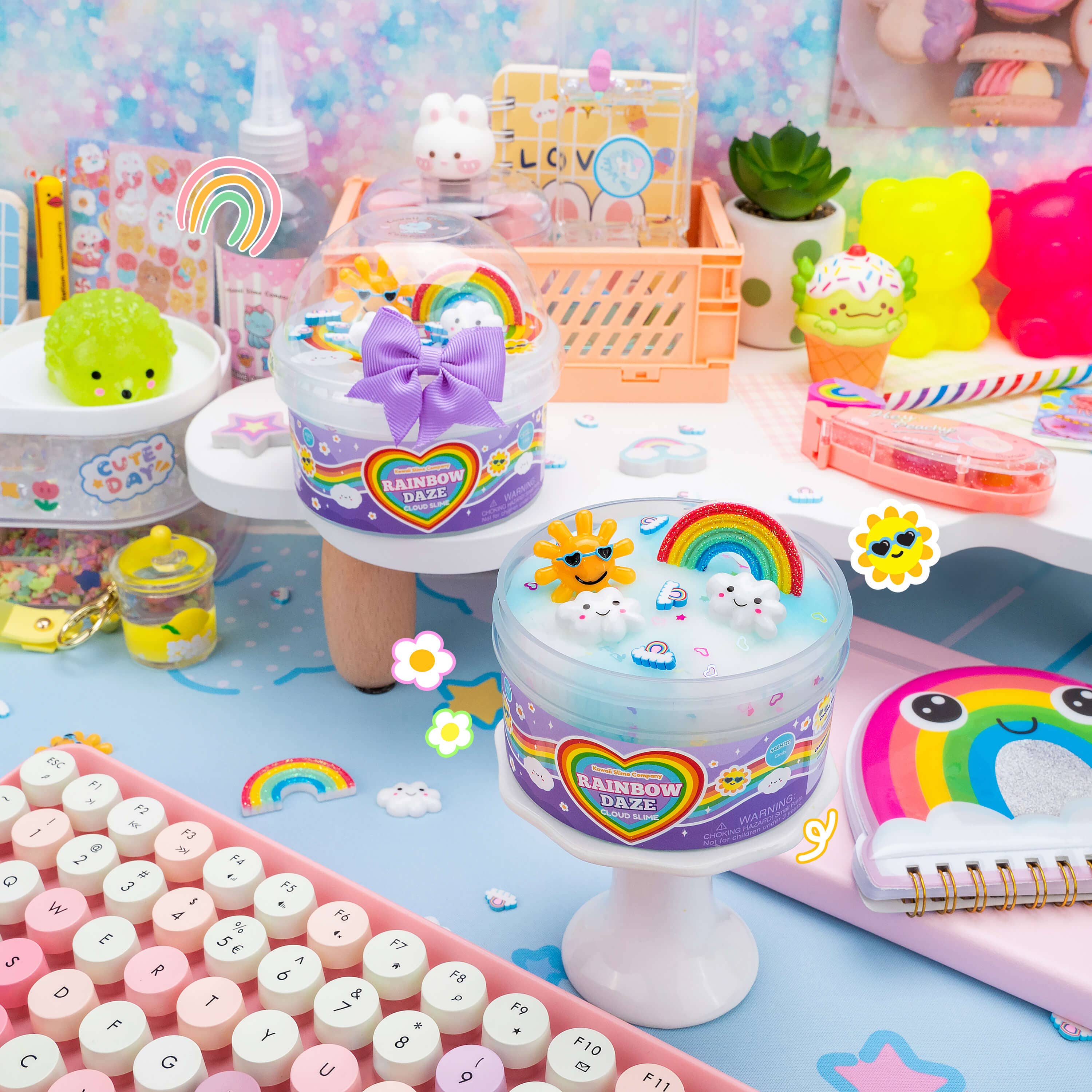 Kawaii Slime Company - Wholesale Putty/Slime - Kids - Rainbow Daze Cloud Slime (4pcs/case)5