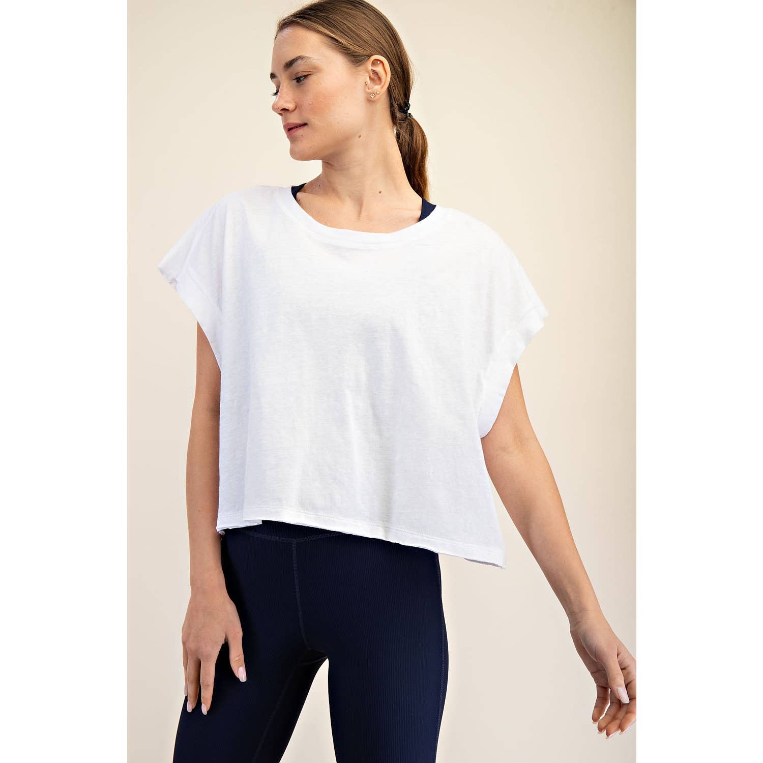Rae Mode - Wholesale Shirt - Women's - COTTON SLUB OPEN BACK TOP22