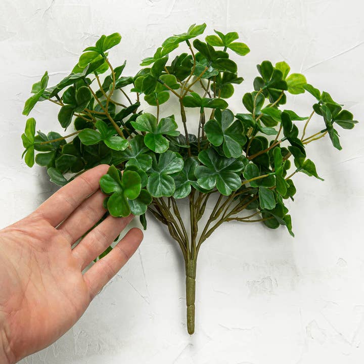 Factory Direct Craft - Wholesale Cake/Cupcake Topper - 11" Weatherproof St. Patrick’s Day Shamrock Flower Bush 2