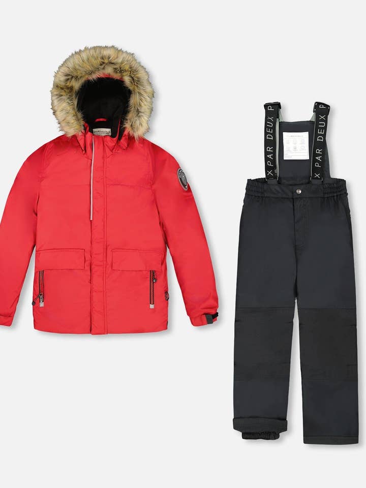 Completo da neve Discover in due pezzi nero per la vendita all'ingrosso da parte di Deux par Deux