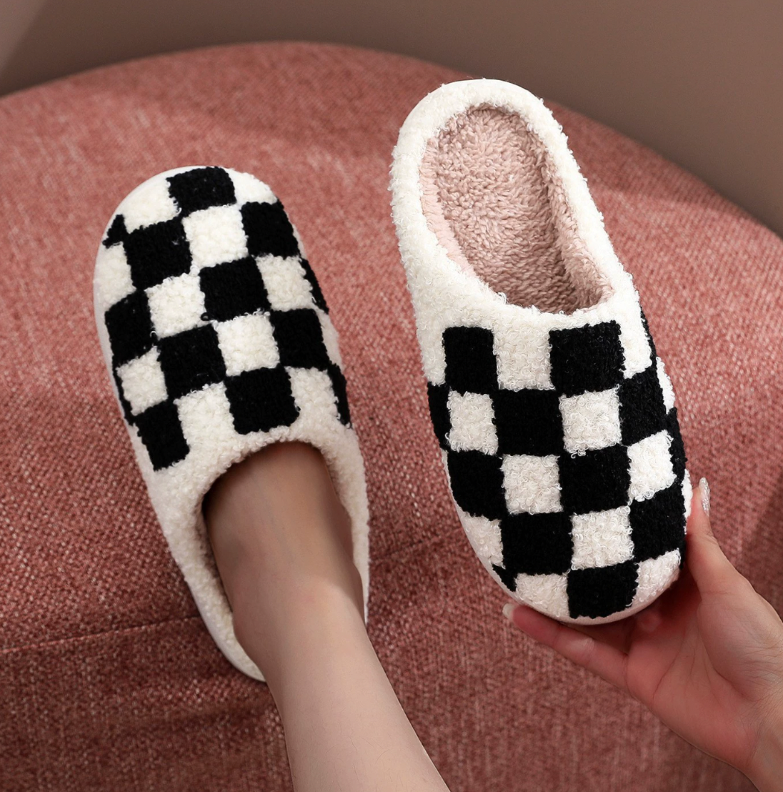 LoveLina - Vente Chaussons – femme - Chaussons Confortables à Carreaux (HOPI) (Copie)2