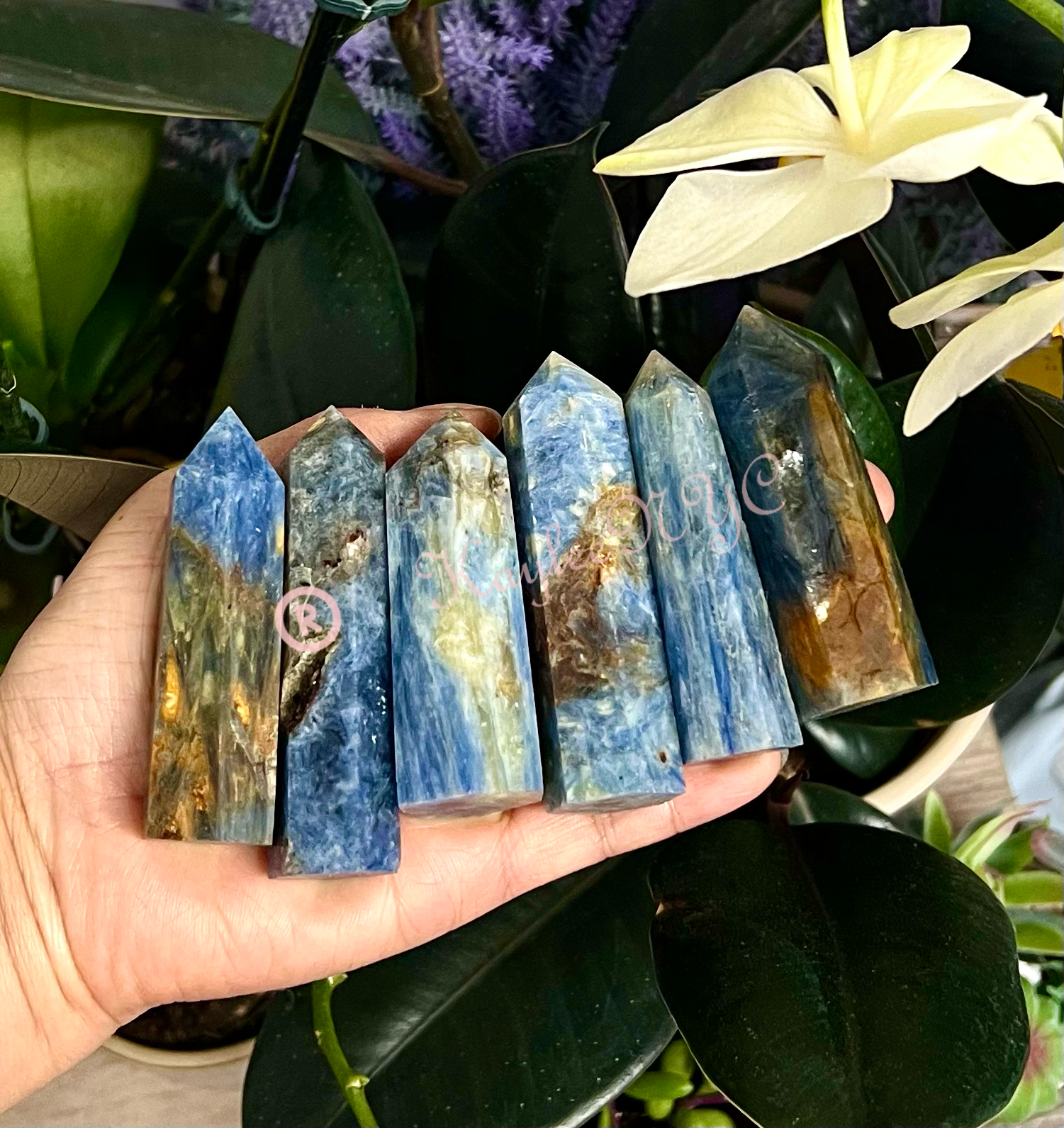 KayleeNYC - Wholesale Spiritual Stone/Crystal - Wholesale Lot 1 lb Natural Blue Kyanite Tower Obelisk Point4