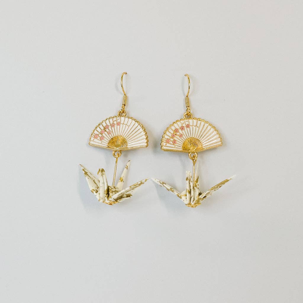 Kamyi.Art Origami Designs - Wholesale Dangle Earrings - Crane and Fan Earrings5