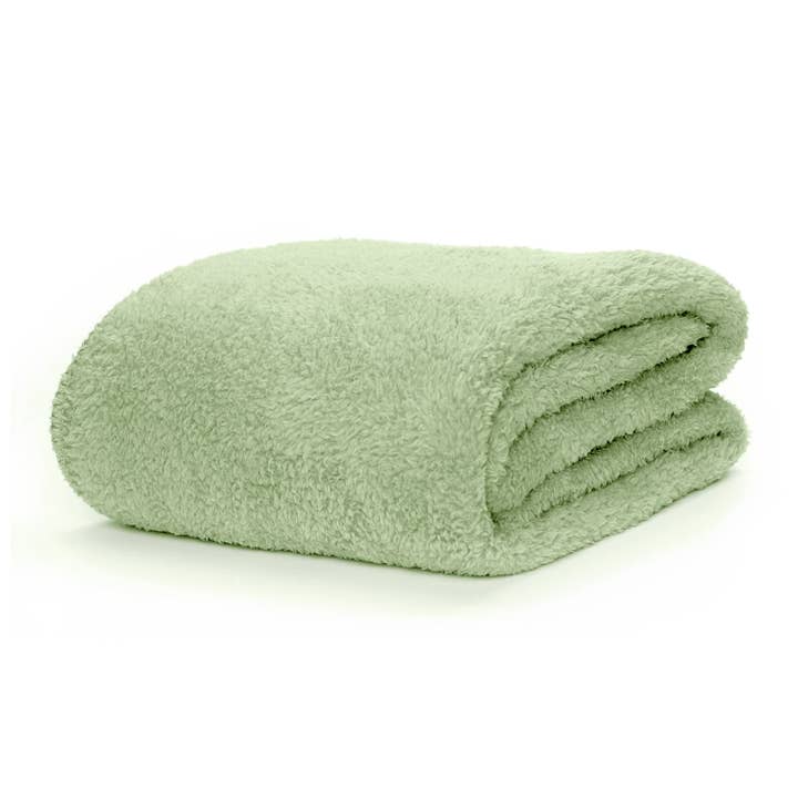 Wholesale Gifts Tomorrow - Vente Plaids - Couverture en polaire Sherpa Snug-Rug - Vert sauge