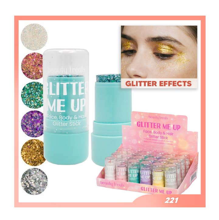 PINEAPPLE Beauty - Wholesale Body Glitter/Shimmer - Beauty Treats 221 Glitter Me Up Face Body & Hair Stick - 246