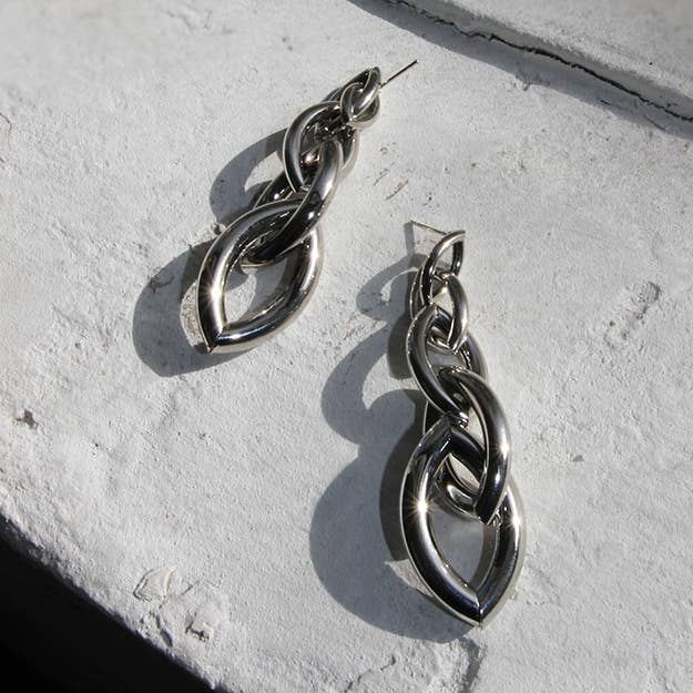 KARISMA CHAIN DROP EARRINGS - SILVER for wholesale on Faire0