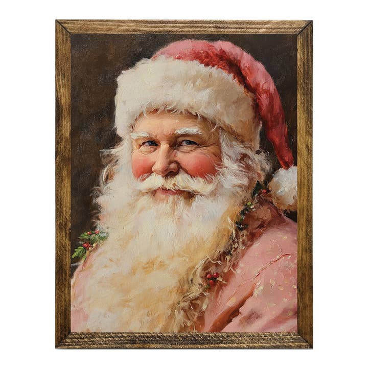 SERIE ARTISTICA TIMBERLAND-VISO DI BABBO NATALE DIPINTO ORO ROSA per la vendita all'ingrosso da parte di Jarmz Designs