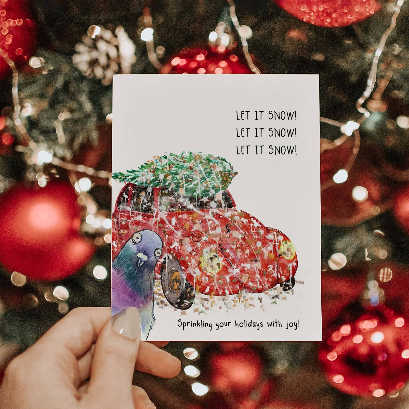 Liyana Studio - Wholesale Christmas Card - Pigeon Sprinkle Christmas - Funny Christmas Card1