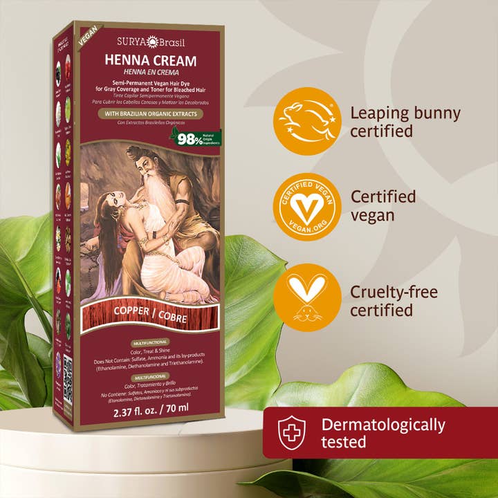 Surya Brasil - Wholesale Hair Dye - Henna Cream Copper Surya Brasil 2.37oz