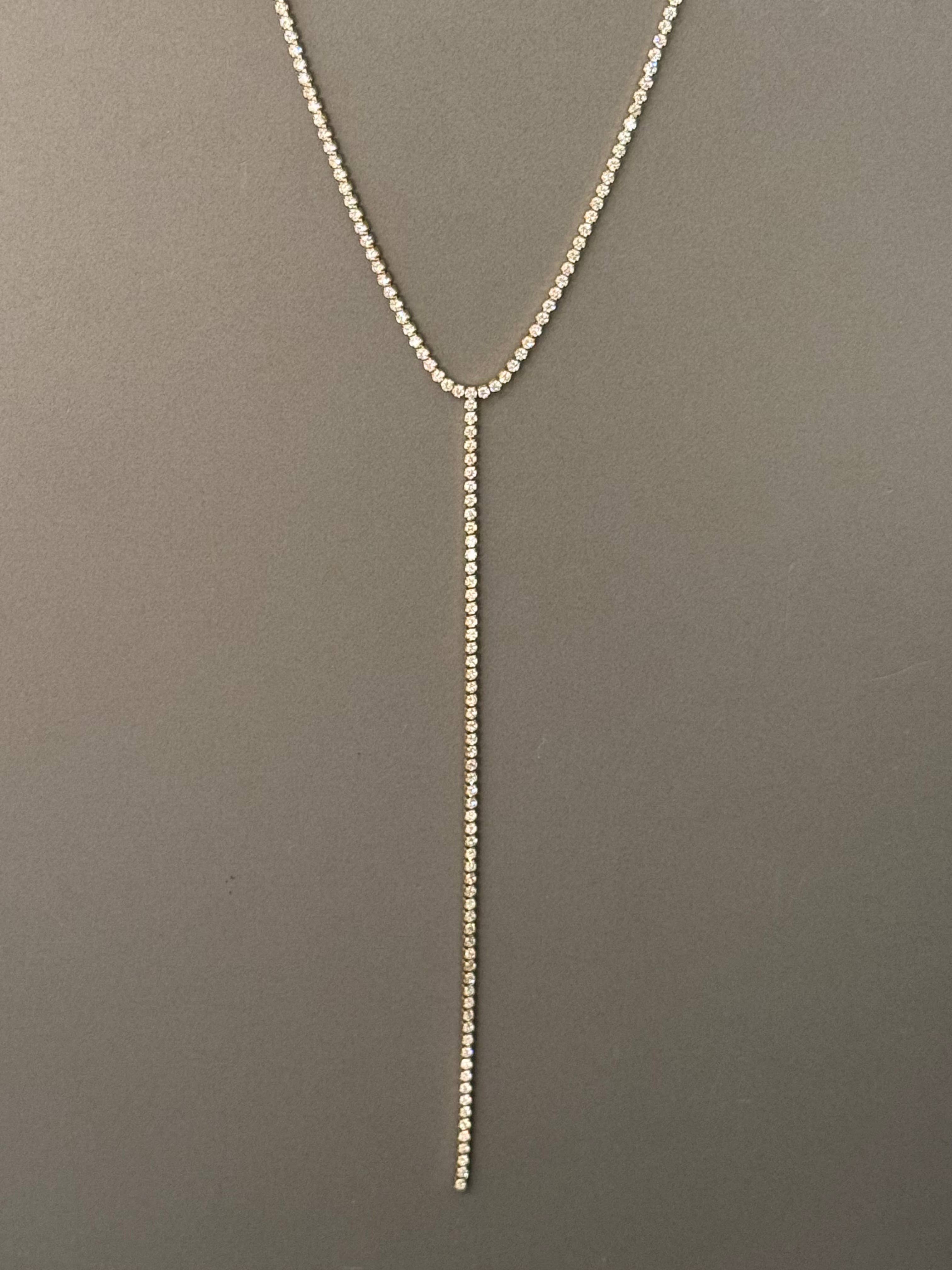 Cassette Barcelona - Wholesale Y-Neck/Lariat Necklace - Tennis Necklace w Zirconium Stones