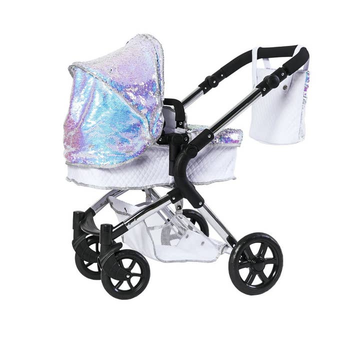 Roma - Vendita all'ingrosso Passeggino per bambole - Bambini - Carrozzina singola per bambole Roma Polly - Passeggino per bambini con design a sirena