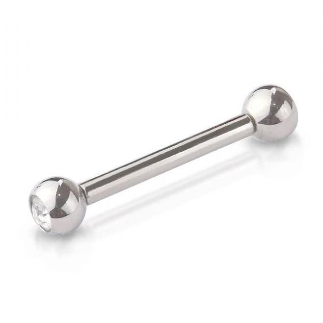 TITANIUM INTERNALLY THREADED BARBELLS DOUBLE GEM for wholesale by CRAVE