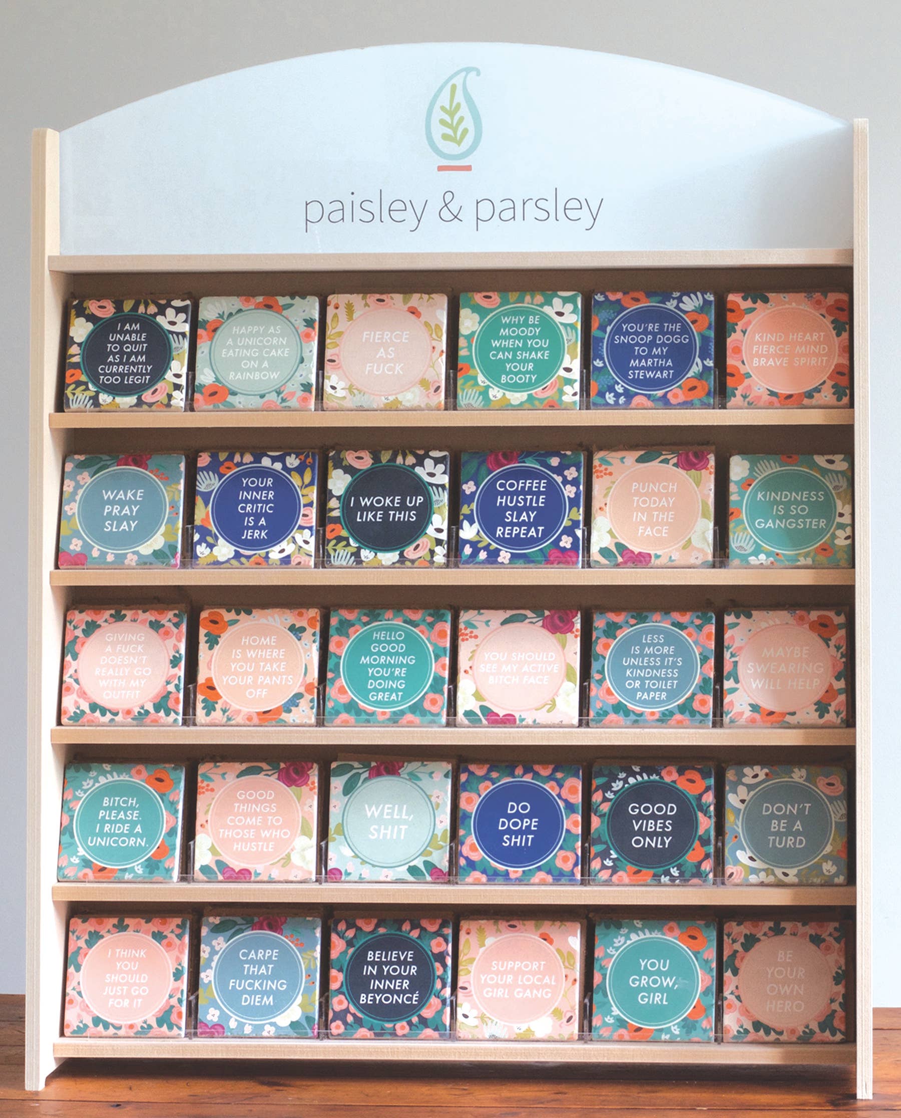Paisley & Parsley - Wholesale Retailer Display - Paper & Novelty - Large Coaster Display Unit (Line Commitment Required)