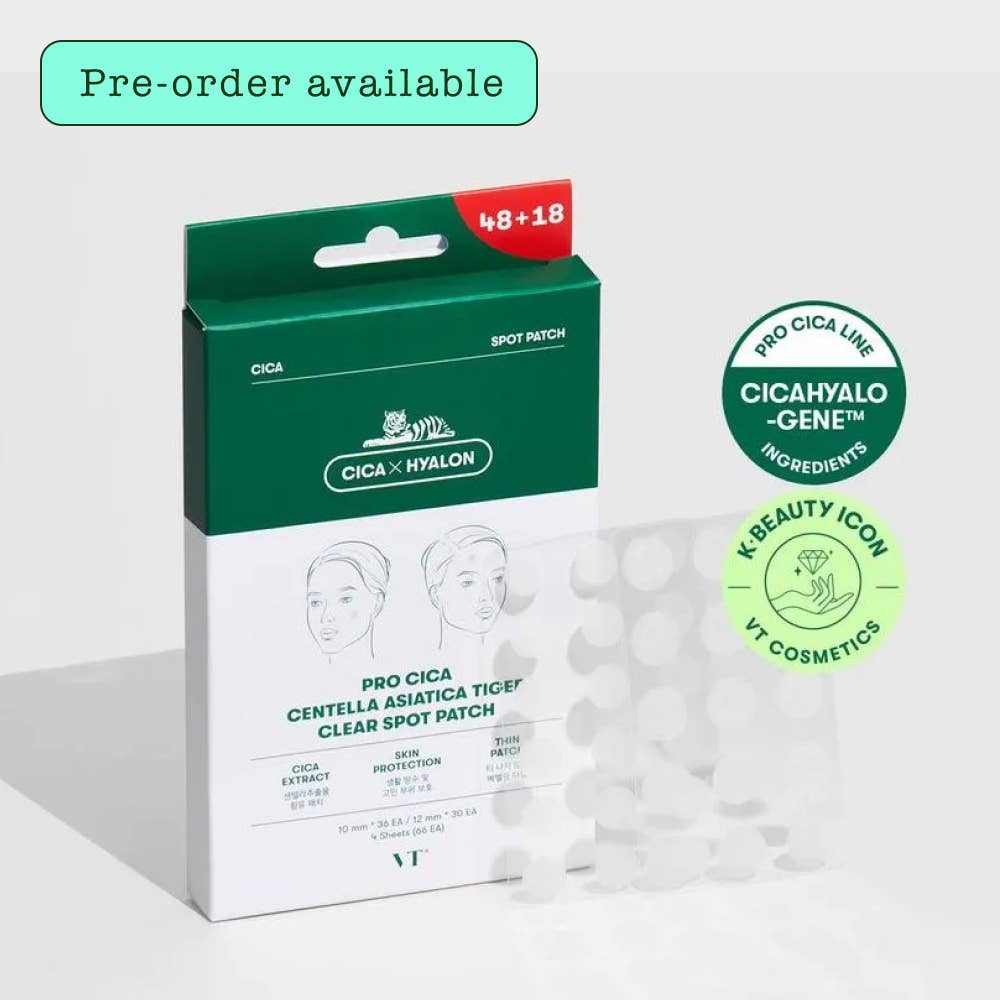 Kosmic - Kbeauty Skincare - Vendita all'ingrosso Cerotto per acne/idrocolloidale - [VT COSMETICS] Toppa a macchie trasparenti Pro Cica 48EA0