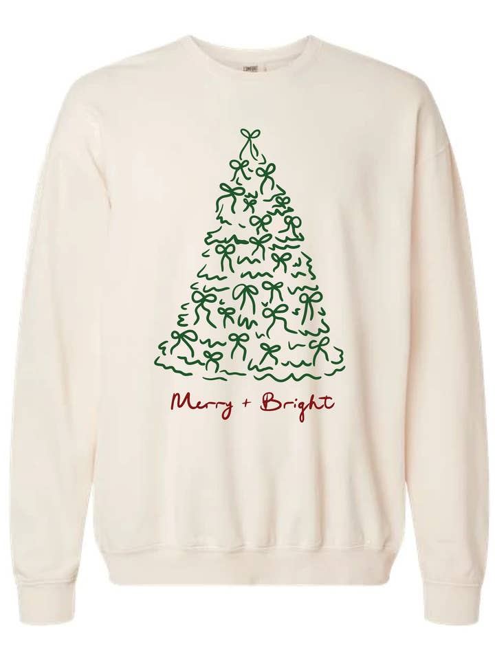 Merry & Bright Bow Tee for wholesale by Stated Brands
