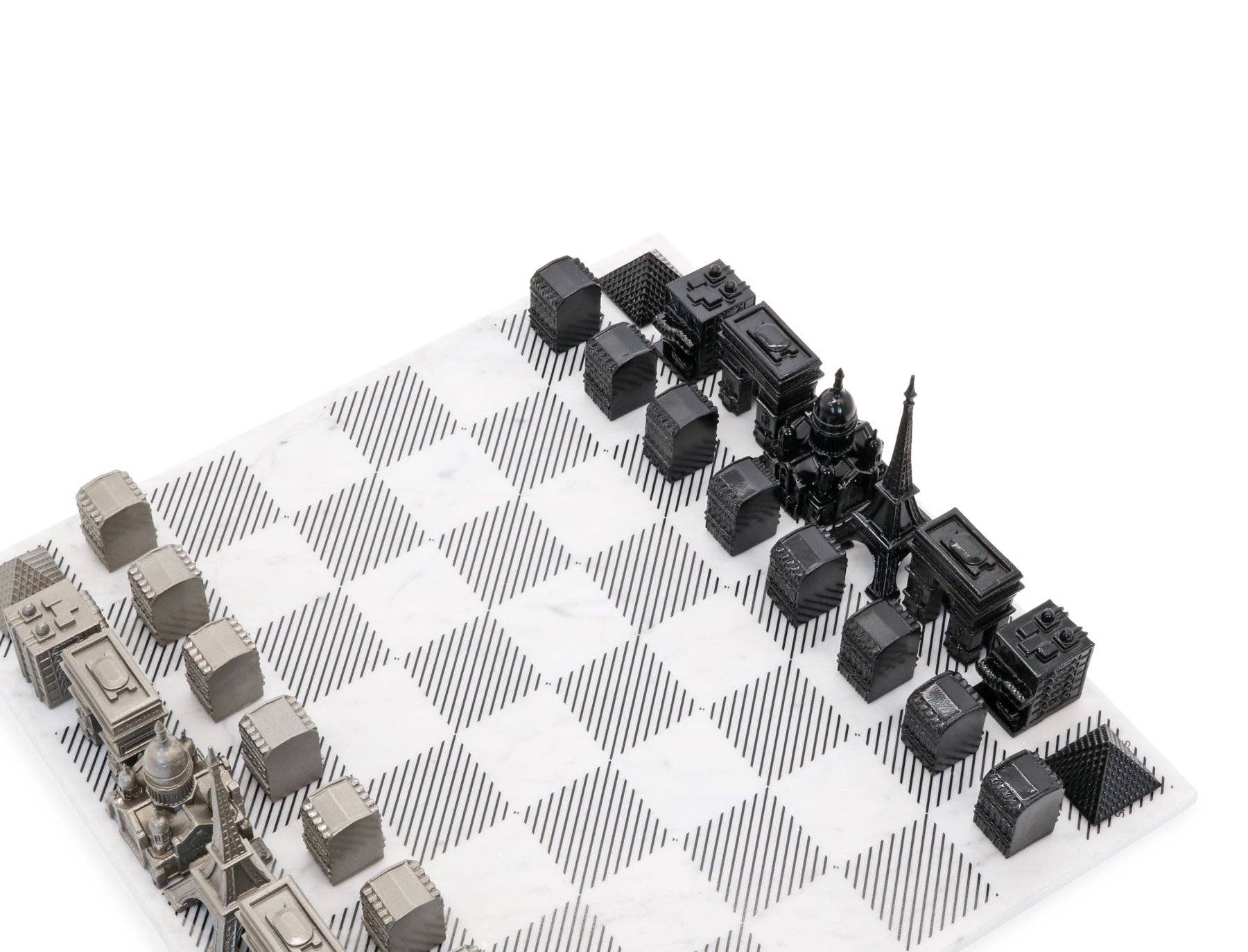 Skyline Chess - Wholesale Board Game - Stainless Steel Paris Edition - Skyline Chess Set6