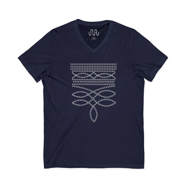 Running M.A. Supply - Wholesale T-Shirt - Women's - Boot Stitch T-Shirt - Navy Blue2