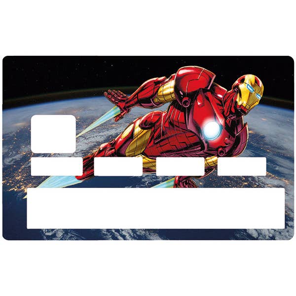 Tribute to Iron Man original - bank card sticker, 2 credit card sizes available for wholesale by Stickercb.com