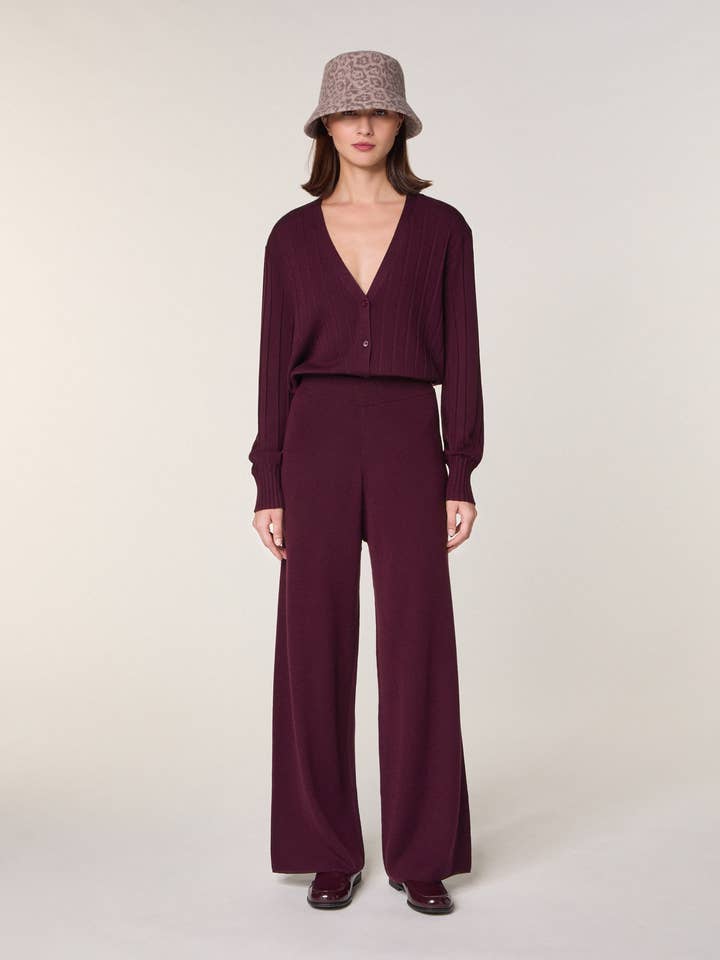 Rodier - Wholesale Suit Pants - Women's - Wide merino wool trousers0