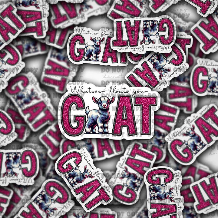 DC717 Qualunque cosa galleggi la tua capra Adesivo fustellato 3-5 giorni lavorativi TAT per la vendita all'ingrosso da parte di It's Transfer Time