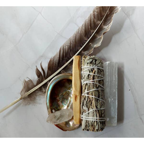 Kit de nettoyage énergétique White Sage, cadeau de pendaison de crémaillère pour la vente par Simplybyelegance