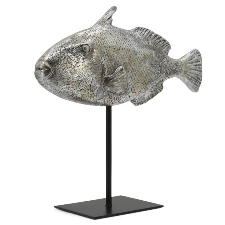 Siver Leafed Clown Trigger Fish for wholesale by Modern Coastal by Contrast Inc.