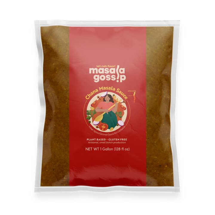Chana Masala Simmer Sauce | Food Service 1-Gallon bag for wholesale by Masala Gossip