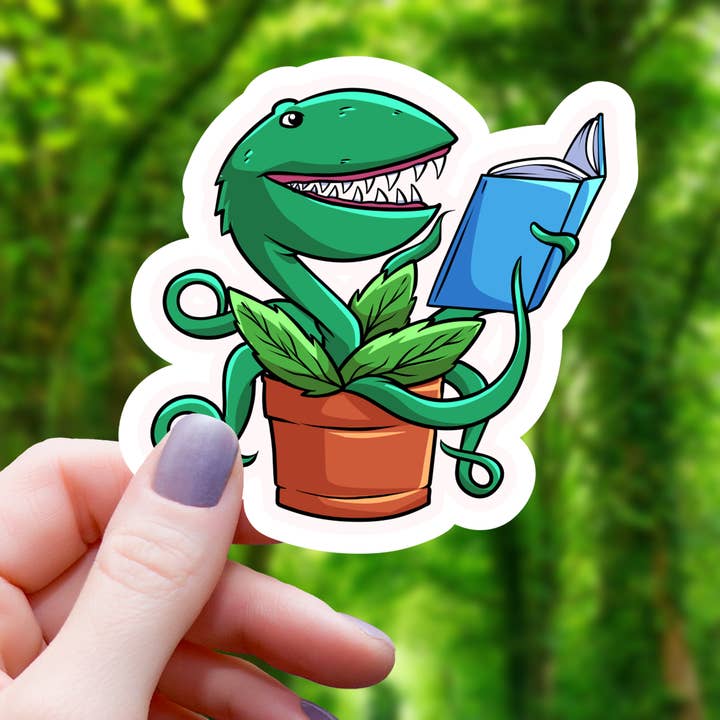Reading Venus Flytrap-Aufkleber, 3 Zoll für den Großhandel von Mimic Gaming Co
