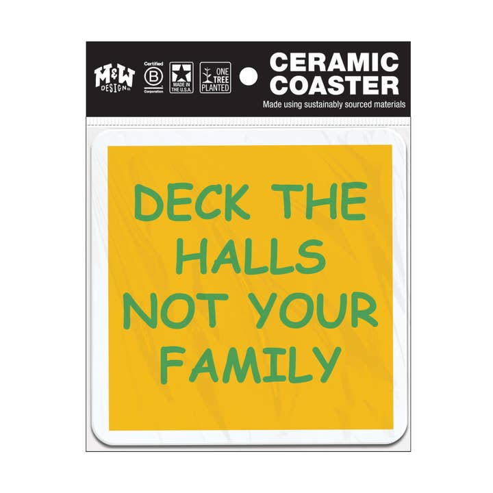 Décorez les couloirs… pas votre famille - Dessous de verre en céramique pour la vente par WitWords by M&W Design Co.