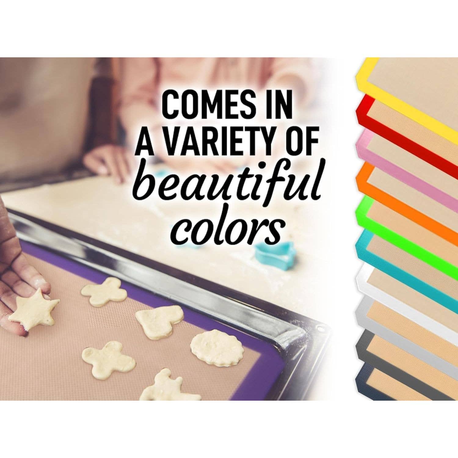 Zulay Kitchen - Vente Feuille/plaque de cuisson - Lot de 2 tapis de cuisson en silicone 42 x 29,5 cm antiadhésifs réutilisables19