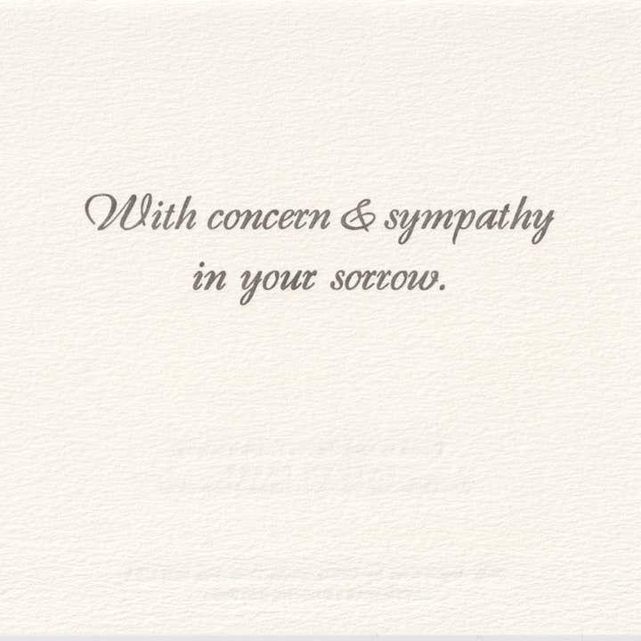 Saturn Press - Wholesale Sympathy Card - August Moon - Sympathy