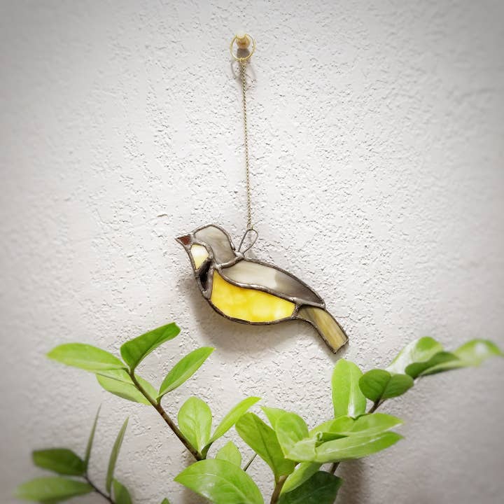 Lost & Found Design – wholesale Suncatcher – Stained glass - small bird hanging