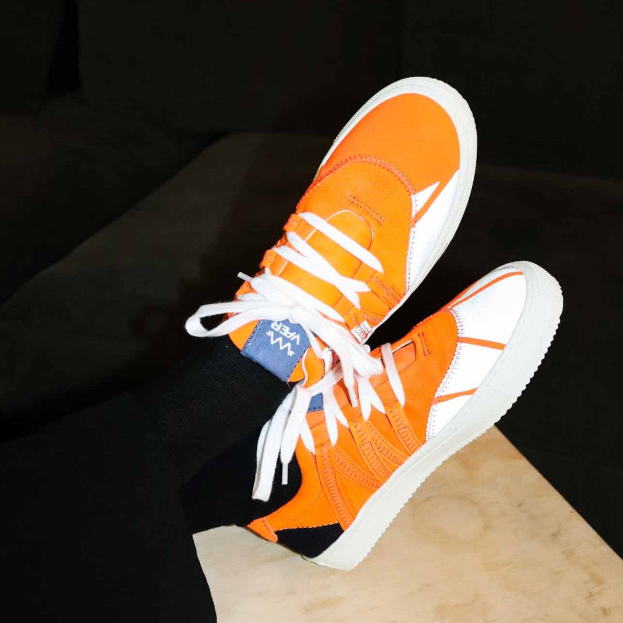 VAER – wholesale Lifestyle trainers – Women′s – Orange Phoenix Sustainable Sneaker — Circular & Upcycled3