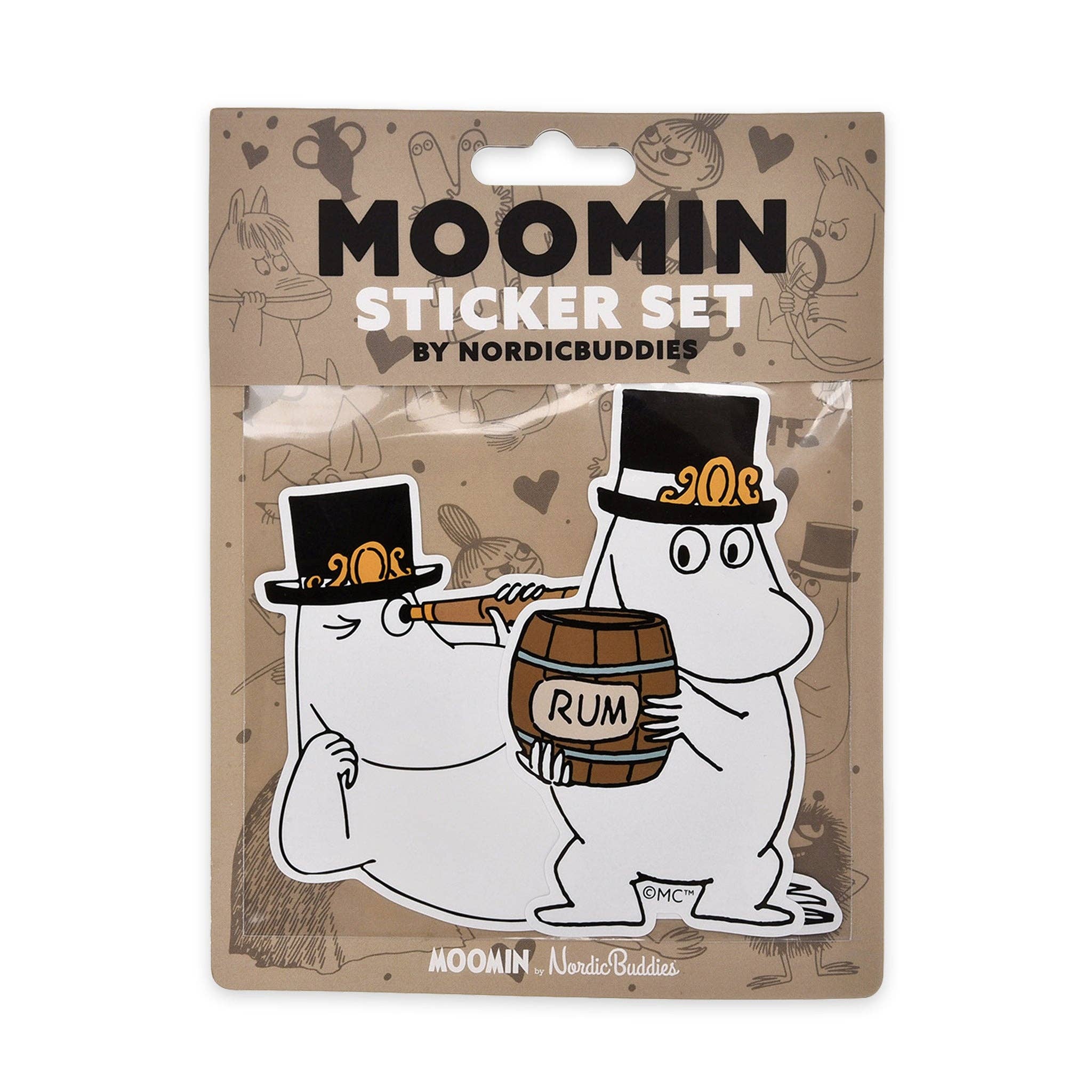 Nordicbuddies - Wholesale Sticker - Moominpappa XL-Sticker Combo0