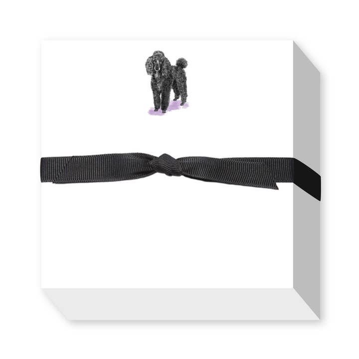 BLACK POODLE CHUBBIE NOTEPAD for wholesale by Donovan Designs