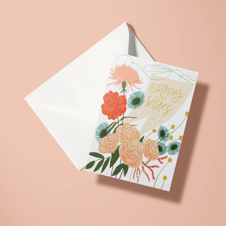 Olive & Company - Vendita all'ingrosso Biglietti di auguri - Auguri di compleanno floreale1