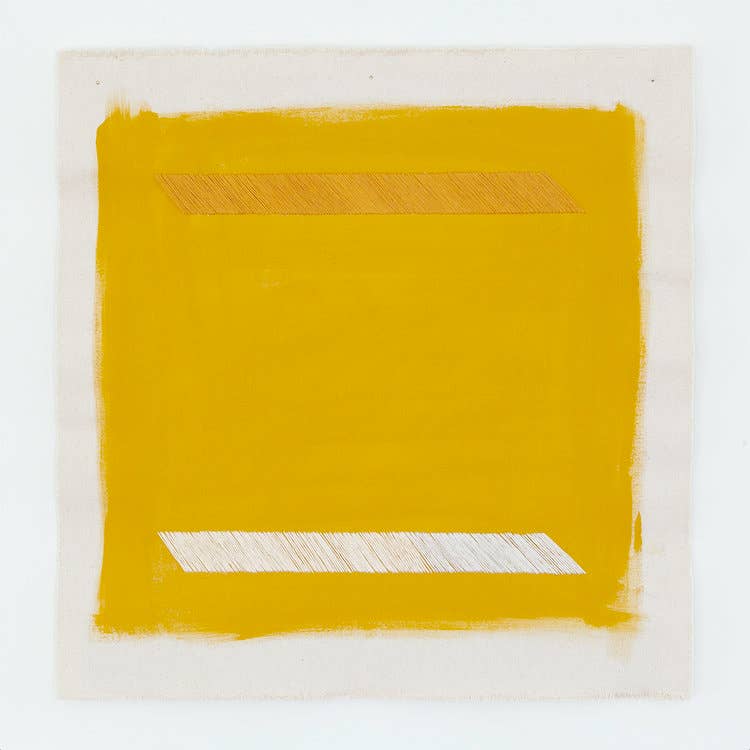 Emily Keating Snyder - Wholesale Art Print - Minimalist Mustard Yellow and Cream Geometric Art Print0