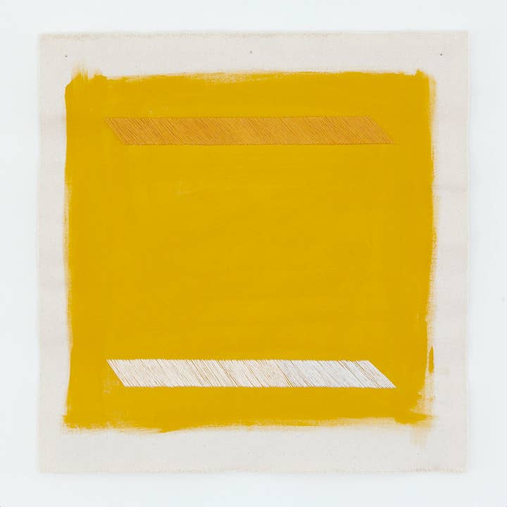 Emily Keating Snyder - Wholesale Art Print - Minimalist Mustard Yellow and Cream Geometric Art Print