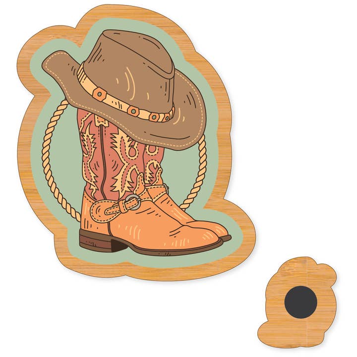 Morris Magnets - Wholesale Magnet - Magnet - Vintage Cowboy Hat & Boots2