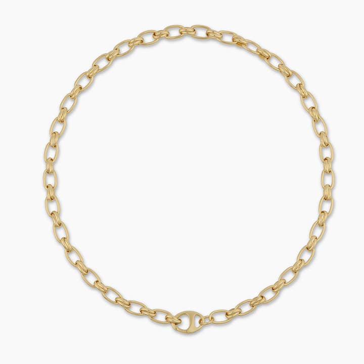 Golden Hour- Criss Cross Oval Link Chain for wholesale by Fervor Montréal