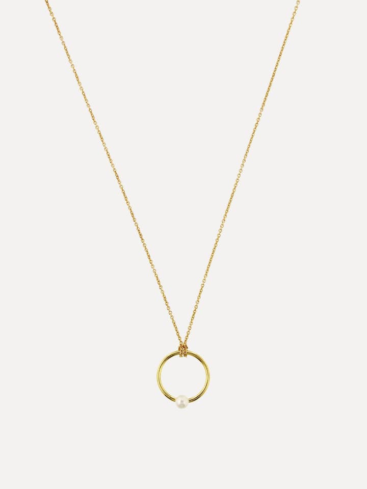 Collier Halo en argent 925 plaqué pour la vente par MESH