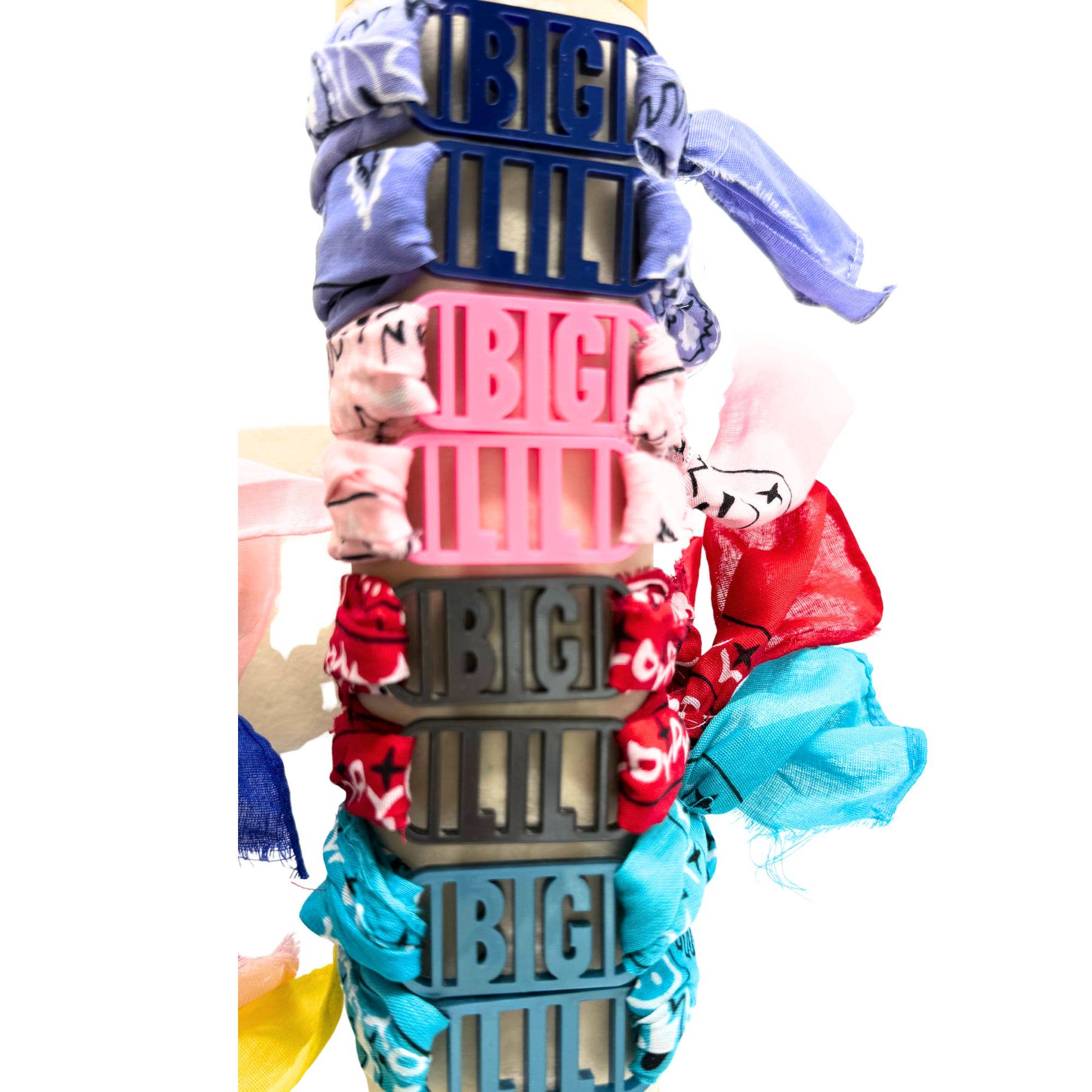 Sarahndipity Shop - Wholesale Bandana - Women's - Bandana Wrap with BIG or LIL Acrylic Slide2