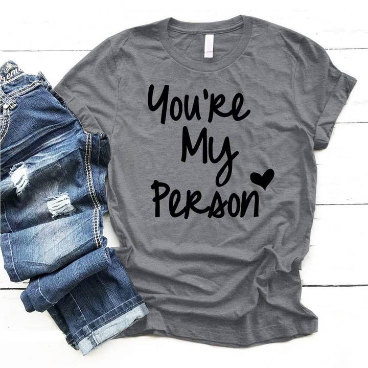 21 Threads – Engroshandel T-shirt med print - Dame – Du er Min Person Premium Unisex T-Shirt